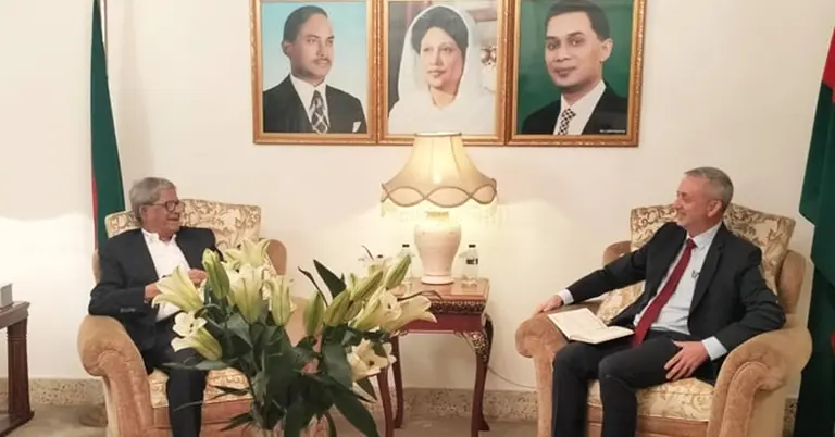 মির্জা ফখরুল ও মাইকেল মিলার